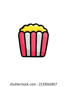 Simple and colored popcorn vector