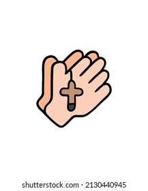 Simple and colored prayer vector