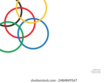 Simple colored rings on a white background.