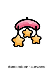 Simple and colored star illustration 