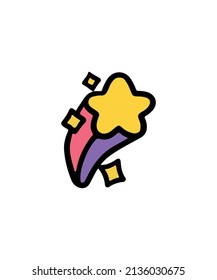 Simple and colored star illustration 
