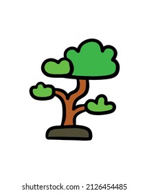 Simple and colored tree vector