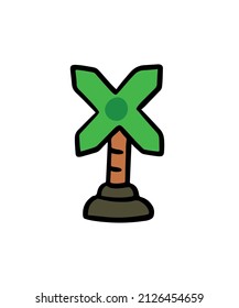 Simple and colored tree vector