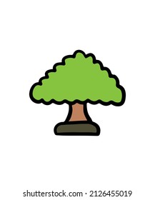 Simple and colored tree vector