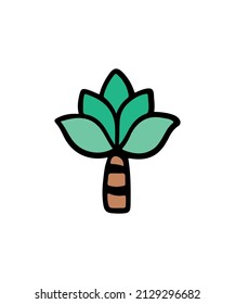 Simple and colored tree vector