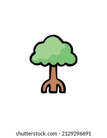 Simple and colored tree vector