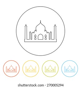 Taj Mahal Outline Images Stock Photos Vectors Shutterstock