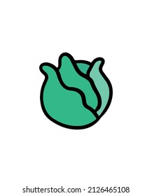 Simple and colored vegetable vector