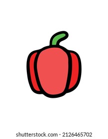 Simple and colored vegetable vector