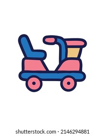 Simple and colored vehicle illustration