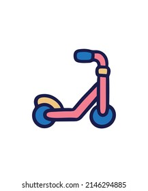 Simple and colored vehicle illustration