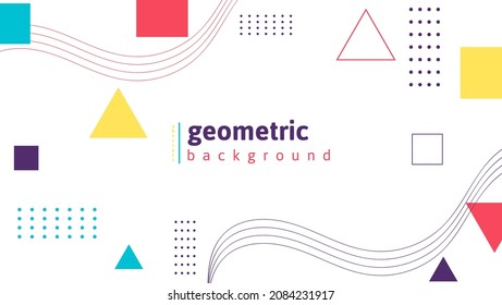 simple colorful abstract geometric background
