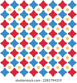 Einfache, bunte, abstrakte, geometrische Muster-Design-Hintergrund. Mustergrafik für Tapeten, Fliesen, Gewebe, Textilien.