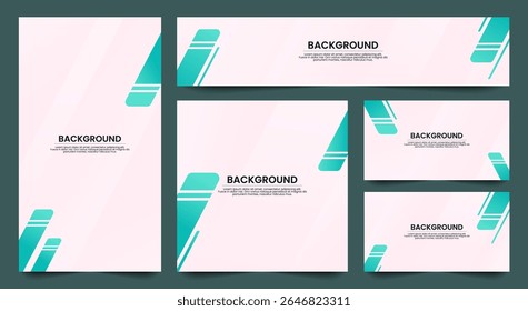 Simple Colorful Abstract Gradient Background Set for Social Media, Ads, and Promotion