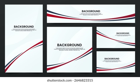 Simple Colorful Abstract Gradient Background Set for Social Media, Ads, and Promotion