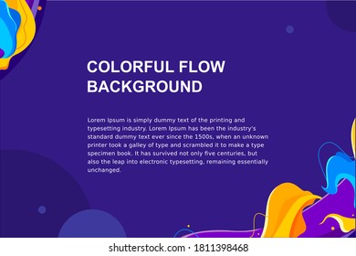 simple colorful abstract and liquid flow background for brochure, flyer, banner, or branding template