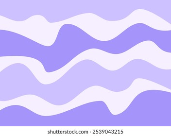 Simple colorful abstract wave background vector illustration, handdrawn purple wave background, wave pattern vector