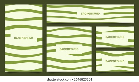 Simple Colorful Abstract Wave Background Set for Social Media, Ads, and Promotion