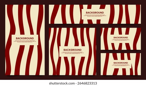 Simple Colorful Abstract Wave Background Set for Social Media, Ads, and Promotion