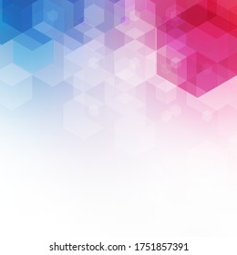 simple colorful background consisting of hexagons