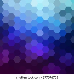 simple colorful background consisting of hexagons