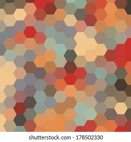 simple colorful background consisting of hexagons