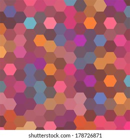simple colorful background consisting of hexagons