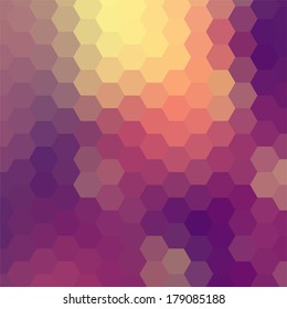 simple colorful background consisting of hexagons
