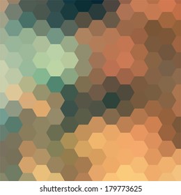 simple colorful background consisting of hexagons