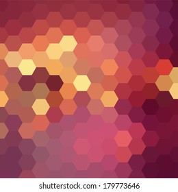 simple colorful background consisting of hexagons