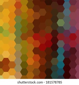 simple colorful background consisting of hexagons