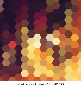 simple colorful background consisting of hexagons