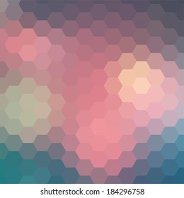 simple colorful background consisting of hexagons