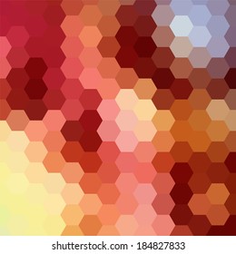 simple colorful background consisting of hexagons