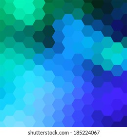 simple colorful background consisting of hexagons
