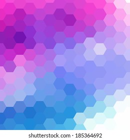 simple colorful background consisting of hexagons