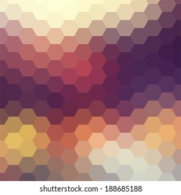 simple colorful background consisting of hexagons