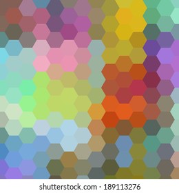 simple colorful background consisting of hexagons
