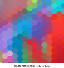 simple colorful background consisting of hexagons