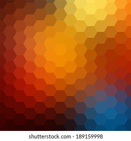 simple colorful background consisting of hexagons