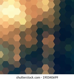 simple colorful background consisting of hexagons