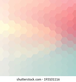 simple colorful background consisting of hexagons