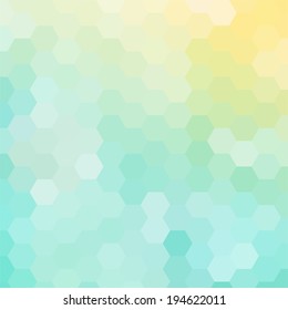 simple colorful background consisting of hexagons