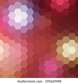 simple colorful background consisting of hexagons