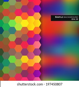 simple colorful background consisting of hexagons