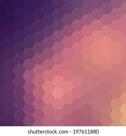 simple colorful background consisting of hexagons