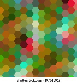 simple colorful background consisting of hexagons