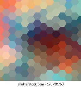 simple colorful background consisting of hexagons