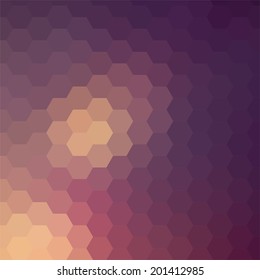 simple colorful background consisting of hexagons