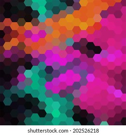 simple colorful background consisting of hexagons